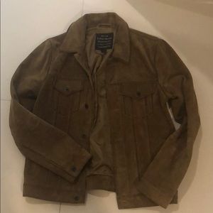 Lucky Brand Suede Trucker Jacket